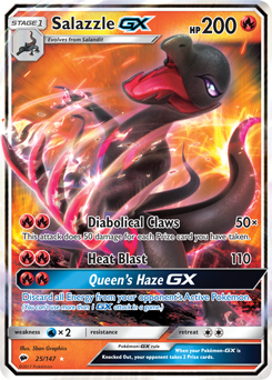 Salazzle GX 25/147 Pokémon card from Burning Shadows for sale at best price
