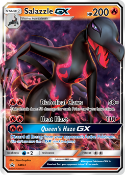 Carte Pokémon Promo Malamandre GX SM63 de la série Promos Soleil et Lune