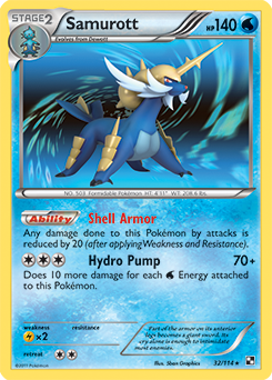 Samurott 32/114 Pokémon card from Black & White for sale at best price