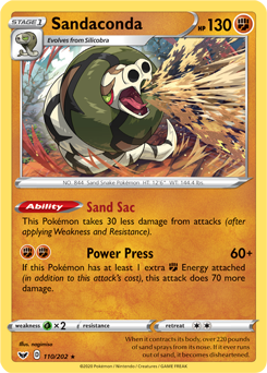 Sandaconda 110/202 Pokémon card from Sword & Shield for sale at best price