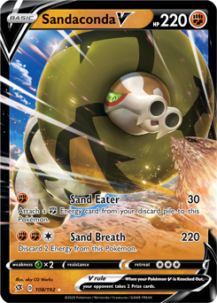 Sandaconda V 108/192 Pokémon card from Rebel Clash for sale at best price