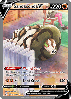 Sandaconda V 252/264 Pokémon card from Fusion Strike for sale at best price