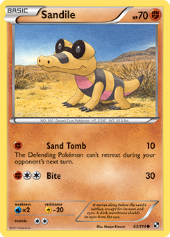 Sandile 63/114 Pokémon card from Black & White for sale at best price