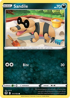 Sandile 111/195 Pokémon card from Silver Tempest for sale at best price