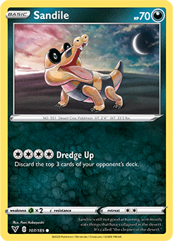 Sandile 107/185 Pokémon card from Vivid Voltage for sale at best price