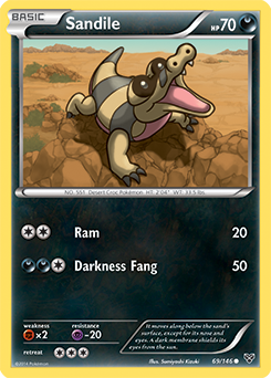 Sandile 69/146 Pokémon card from X&Y for sale at best price