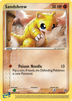 Carte Pokémon Commune Sabelette 75/100 de la série Ex Tempête de Sable