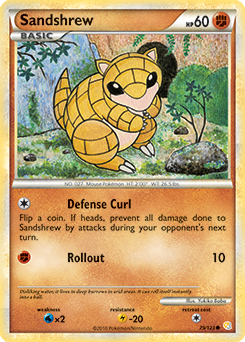 Sandshrew 79/123 Pokémon card from HeartGold SoulSilver for sale at best price