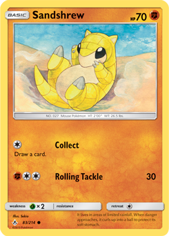 Sandshrew 83/214 Pokémon card from Unbroken Bonds for sale at best price