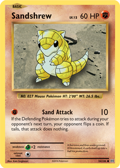 Sandshrew 54/108 Pokémon card from Evolutions for sale at best price