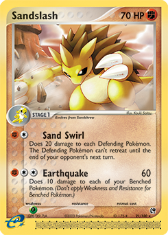 Carte Pokémon Sablaireau 21/100 de la série Ex Tempête de Sable en vente au meilleur prix