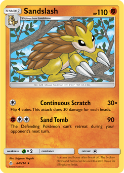 Sandslash 84/214 Pokémon card from Unbroken Bonds for sale at best price