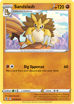 Sandslash 132/264 Pokémon card from Fusion Strike for sale at best price