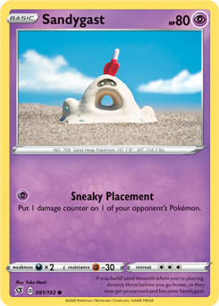 Sandygast 81/192 Pokémon card from Rebel Clash for sale at best price
