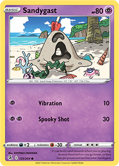 Sandygast 125/264 Pokémon card from Fusion Strike for sale at best price