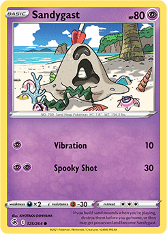 Common Pokémon card Sandygast 125/264 from Fusion Strike expansion