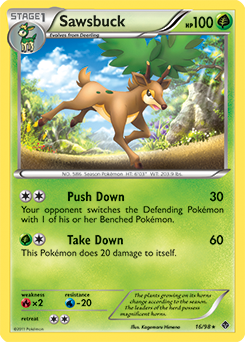 Sawsbuck 16/98 Pokémon card from Emerging Powers for sale at best price