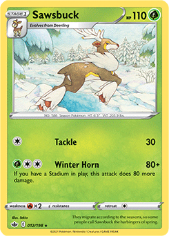 Sawsbuck 12/198 Pokémon card from Chilling Reign for sale at best price