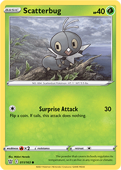 Scatterbug 11/163 Pokémon card from Battle Styles for sale at best price