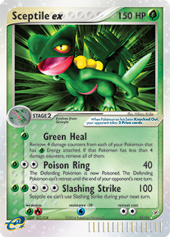 Pokémon ex Pokémon card Sceptile EX 93/95 from Ex Team Magma vs Team Aqua expansion