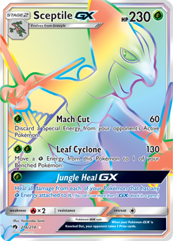 Sceptile GX 216/214 Pokémon card from Lost Thunder for sale at best price