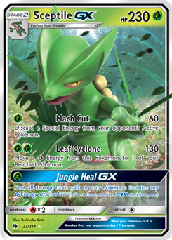 Sceptile GX 22/214 Pokémon card from Lost Thunder for sale at best price