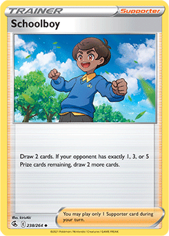 Uncommon Pokémon card Schoolboy 238/264 from Fusion Strike expansion