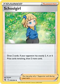 Uncommon Pokémon card Schoolgirl 239/264 from Fusion Strike expansion