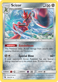 Scizor 126/214 Pokémon card from Lost Thunder for sale at best price