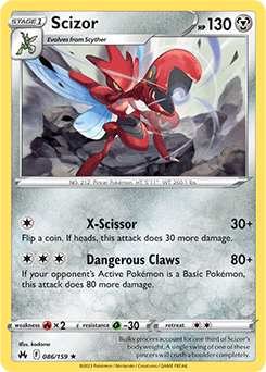 Scizor 086/159 Pokémon card from Crown Zenith for sale at best price