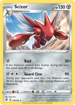 Scizor 128/192 Pokémon card from Rebel Clash for sale at best price