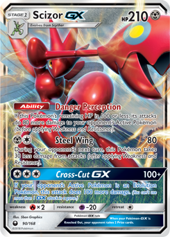 Scizor GX 90/168 Pokémon card from Celestial Storm for sale at best price