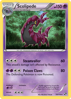 Scolipede 54/114 Pokémon card from Black & White for sale at best price