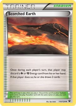Uncommon Pokémon card Scorched Earth 110/124 from Fates Collide expansion