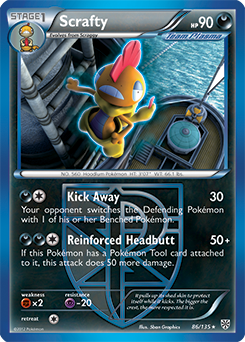 Scrafty 86/135 Pokémon card from Plasma Storm for sale at best price