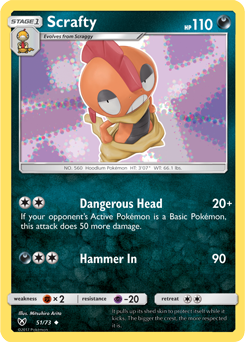 Scrafty 51/73 Pokémon card from Shining Legends for sale at best price