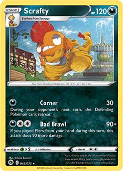 Scrafty 042/073 Pokémon card from Champion s Path for sale at best price