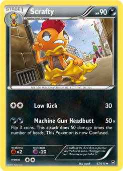 Scrafty 67/111 Pokémon card from Furious Fists for sale at best price