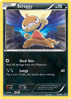 Scraggy 73/99 Pokémon card from Next Destinies for sale at best price