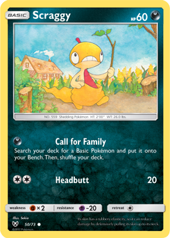 Scraggy 50/73 Pokémon card from Shining Legends for sale at best price