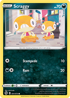 Scraggy 041/073 Pokémon card from Champion s Path for sale at best price