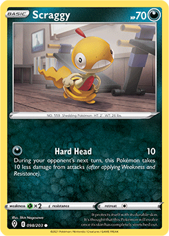 Scraggy 98/203 Pokémon card from Evolving Skies for sale at best price
