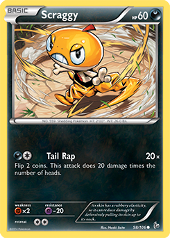 Scraggy 58/106 Pokémon card from Flashfire for sale at best price