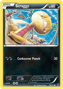 Scraggy 66/111 Pokémon card from Furious Fists for sale at best price