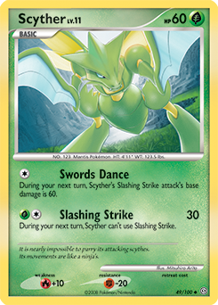 Scyther 49/100 Pokémon card from Stormfront for sale at best price