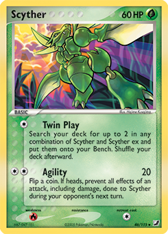 Scyther 46/115 Pokémon card from Ex Unseen Forces for sale at best price