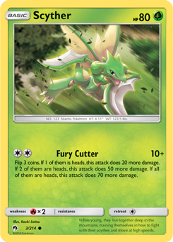 Scyther 3/214 Pokémon card from Lost Thunder for sale at best price