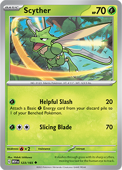 Scyther 123/165 Pokémon card from 151 for sale at best price