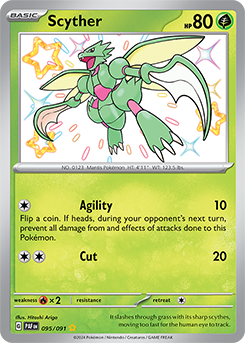 Scyther 95/91 Pokémon card from Paldean fates for sale at best price