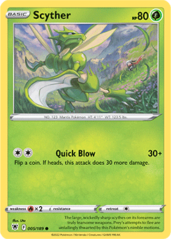 Scyther 005/189 Pokémon card from Astral Radiance for sale at best price